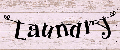 "Laundry" Wall Sticker Vinyl Sticker
