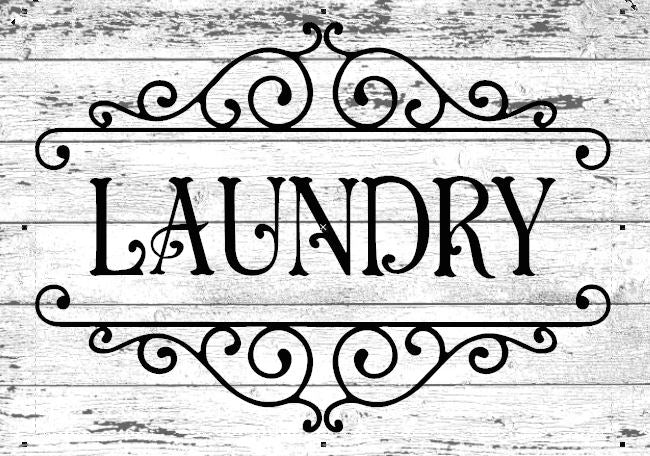 "Laundry" Wall Sticker Vinyl Sticker
