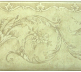 York Two Tone Brown Scroll Wallpaper Border - LE4403B