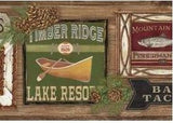 YORK, RUSTIC LIVING, LAKE RULES BORDER - LG1451BD