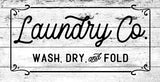 "Laundry Co. Wash, Dry, and fold" Wall Sticker Vinyl Sticker