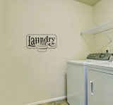 "Laundry" tub and scrub board Wall Sticker Vinyl Sticker