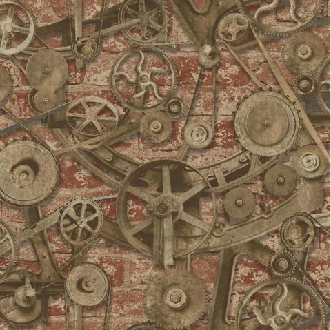 YORK, MENSWEAR TORQUE METALLICS/REDS CAREY LIND DESIGNS WALLPAPER - MW9210