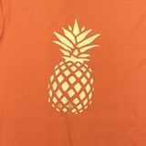 Gold Pineapple, Tangerine V-neck T-shirt 614