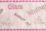Sassy Girl! Sayings Wallpaper Border - SB10265B