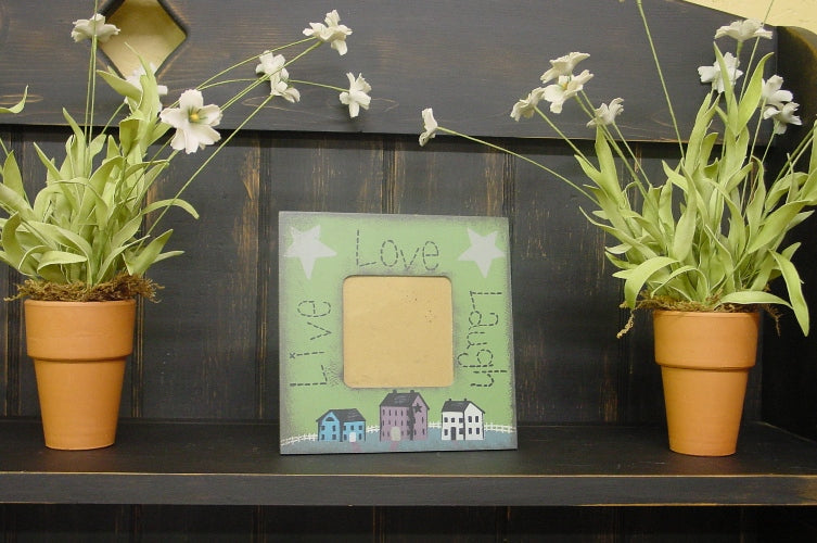 Americana Live Love Laugh 6 3/8" x 6 3/8" (Green) Picture Frame - SC31