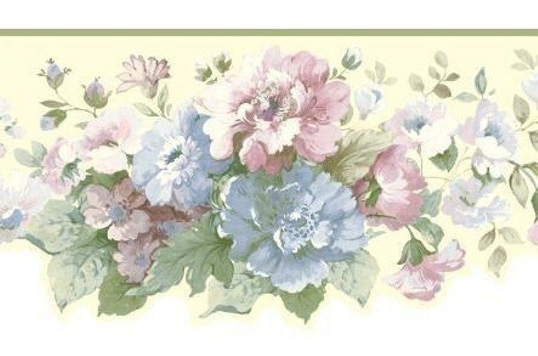 York Documet Floral Wallpaper Border - SM8565B