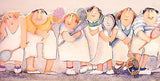 York Fun Ladies & Gents Ready for Tennis Wallpaper Border - OA4442B