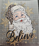 CHRISTMAS "BELIEVE" SANTA, DTF TRANSFER SHEET