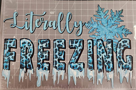 "LITERALLY FREEZING" DTF TRANSFER SHEET