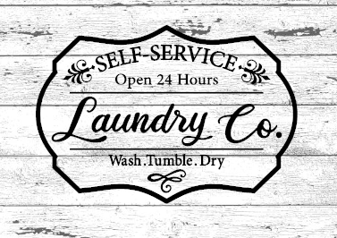 "Laundry Co." Wall Sticker Vinyl Sticker