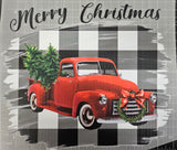 MERRY CHRISTMAS, RED DELIVERY TRUCK DTF TRANSFER SHEET