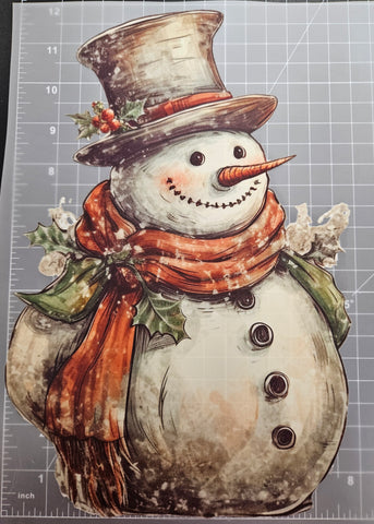 OLD WORLD SNOWMAN #20 DTF TRANSFER SHEET