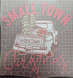 SMALL TOWN CHRISTMAS, GREEN TRUCK DTF TRANSFER SHEET