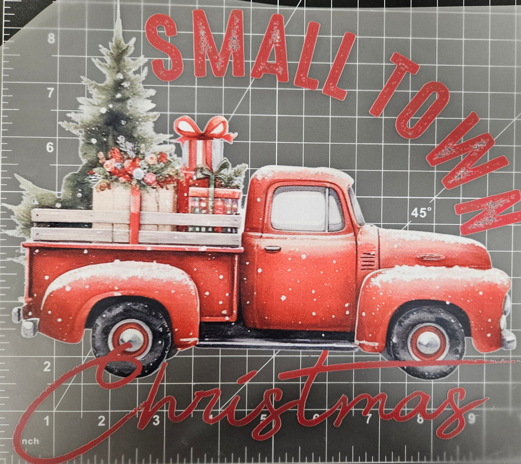 SMALL TOWN CHRISTMAS, RED TRUCK DTF TRANSFER SHEET