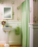 Madame Pink Floral Textured Stripe Wallpaper - 88407