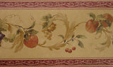 Seabrook Acanthus Fruit & Leaf Scroll Wallpaper Border - A653978B