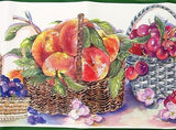 Imperial Fruit in Wicker Baskets Wallpaper Border - TTAA1007B