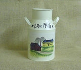 Love Much -Decorative Cream Colored Metal Canister - CQN-LOV