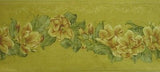 Valley Forge Honey Gold Floral Wallpaper Border - A653933B