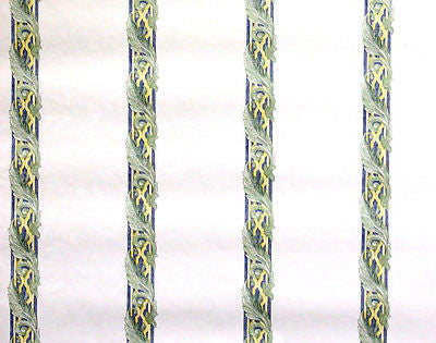 Westmount White Satin Leaf Scroll Stripe Wallpaper - 864108