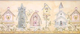 York Victorian Birdhouses Wallpaper Border - PA8074B