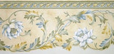 Brewster Scalloped Floral Leaf Scroll Wallpaper Border - 86B72850DC