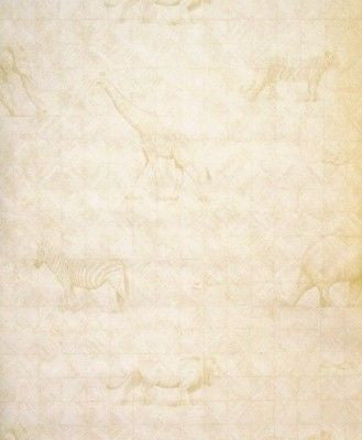 Beacon House Creamy Faux Safari Animal Silhouette Wallpaper - 80-64268