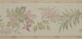 Brewster Pastel Textured Leaves Wallpaper Border - B73377M