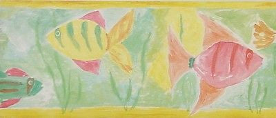 Crown Painted Fish Wallpaper Border - 72970