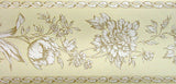 Brewster Light Yellow Floral Satin Wallpaper Border - FDB06944