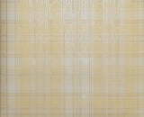 Brewster Yellow/Cream/Tan Plaid Satin Wallpaper - FD60116