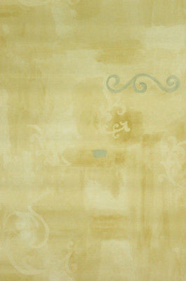 Living Walls Tan Faux  with Blue Scroll Wallpaper - 8140-43/5A
