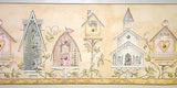 York Victorian Birdhouses Wallpaper Border - PA8074B