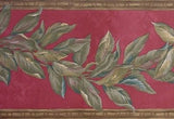 S.A. Maxwell Red Trailing Leaves Wallpaper Border - 7213-345B