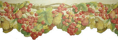 Tuscan Grape Vine and Fruit Wallpaper Border - 7245-860B