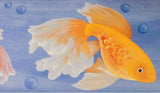 Brewster Donna Dewberry Painted Goldfish (blue) Wallpaper Border 233B61006