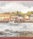 Brewster, Multi Colored Boats in the Harbor Wallpaper Border - 332B39708