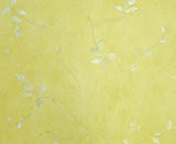 Westchester Prints Yellow Textured Vinyl Faux with Vines Wallpaper - 43618-1
