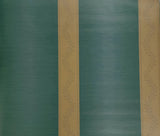 Gramercy Teal Green & Gold Stripe wallpaper - 541333