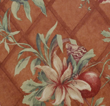S.A. Maxwell Burnt Orange Tropical Pineapple Wallpaper - 7411-210