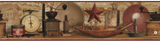 York Wallcoverings Country Keepsakes Country Coffee Border - AC4397BD