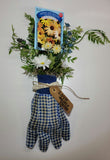"Love Grows Here" American Daisy Flower Garden Glove Arrangement - Handmade