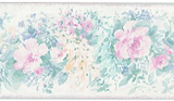 Brewster Satin Floral Wallpaper Border - B.3604