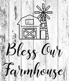 "BLESS OUR FARMHOUSE" Wall Sticker Vinyl Sticker