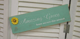 "Amazing Grace, how seet the sound" Distressed Wood Sign - 5081