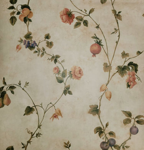 Becon House Rose/Fruit Scroll Wallpaper - FD59331