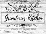 "GRANDMAWS Country Kitchen" Wall Sticker Vinyl Sticker