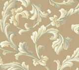 York Textured Graystone Estate Grand Hunt Scroll (Hazel Nut) Wallpaper - HD6966