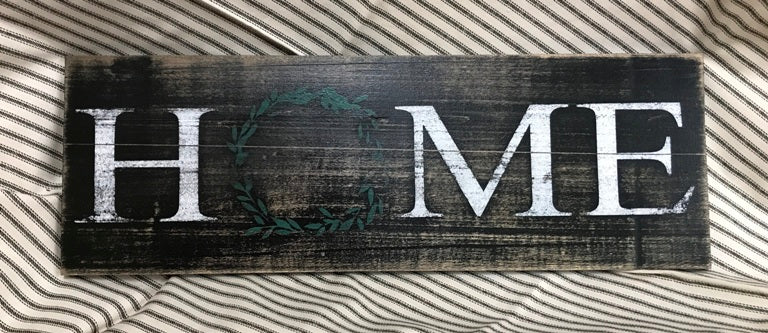"Home" Distressed Wooden Sign - 32718